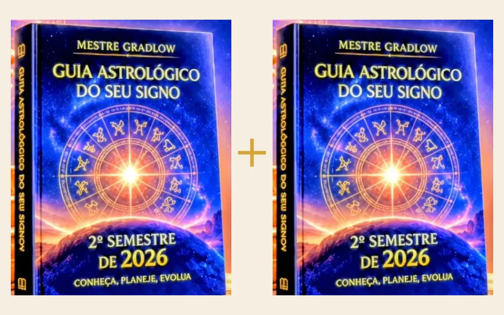 Dois guias astrológicos do Mestre Gradlow lado a lado, o combo de 2 signos